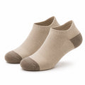 Chaussettes basses 35-38 en maille beige et taupe pour usage quotidien respirantes