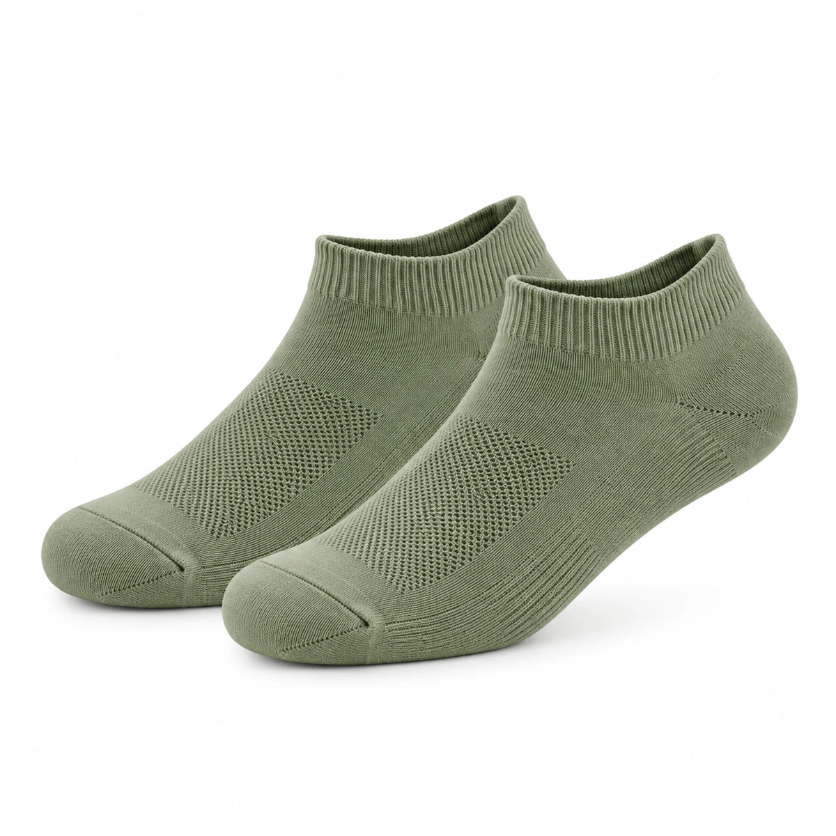 Chaussettes courtes 39-42 en maille textile vert sauge respirantes