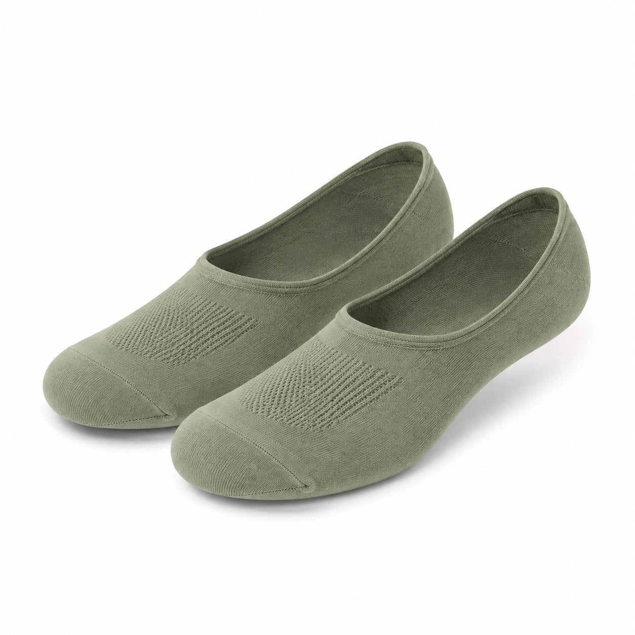 Chaussettes invisibles 39-42 en maille vert sauge pour usage quotidien
