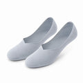 Chaussettes invisibles 43-46 en maille gris clair pour chaussures basses - coupe basse extensible