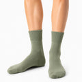 Chaussettes mi-mollet 35-38 en maille vert sauge style côtelé quotidien