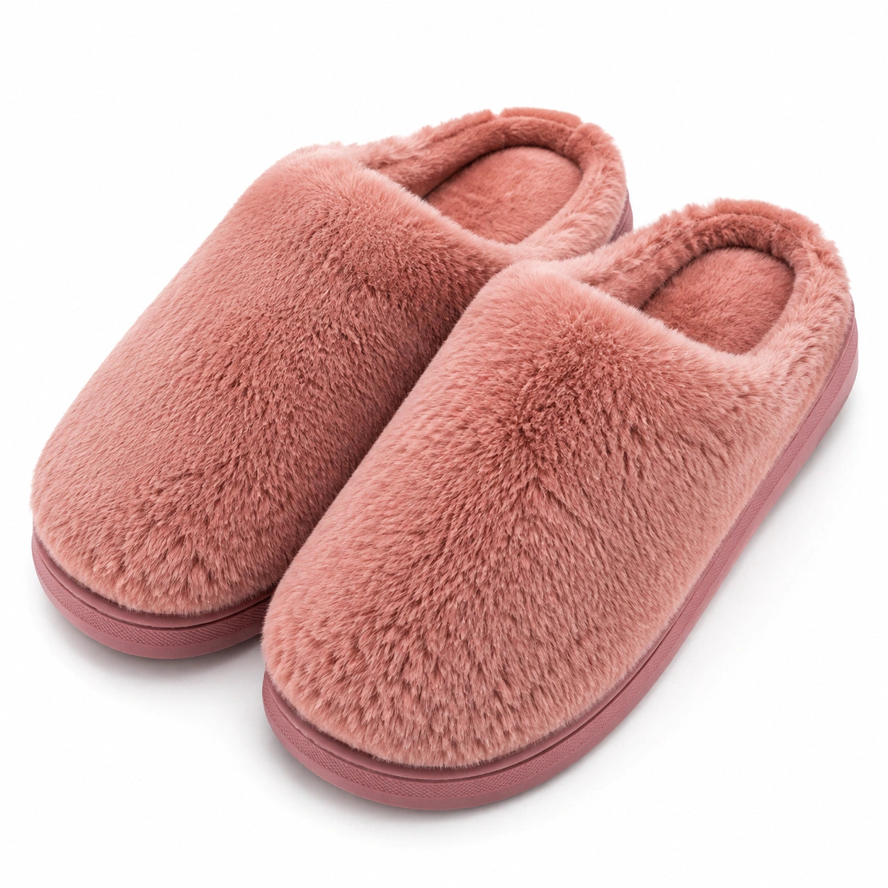 Chaussons 40/41 en textile synthétique rose à enfiler pour intérieur