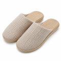 Chaussons d'intérieur 42/43 en textile beige à enfiler style tressé
