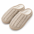 Chaussons 42/43 en textile beige doublés style tricot pour intérieur