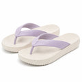 Tongs 40/41 en mousse synthétique blanc cassé et lilas - semelle épaisse antidérapante